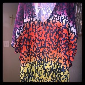 Leopard colored blouse Lane Bryant !! 💜